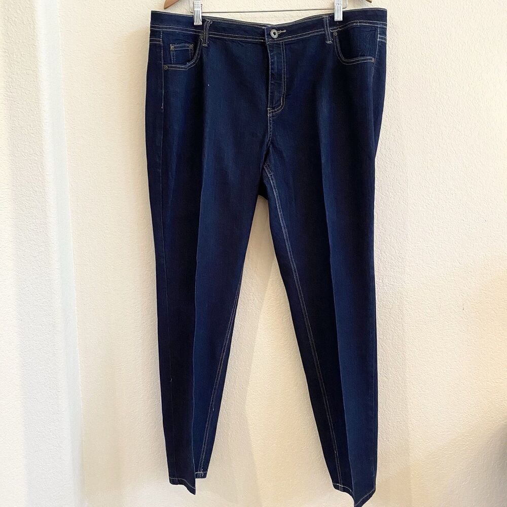 Ashley‎ Stewart Womens Jeans 20W Dark Wash Stretch